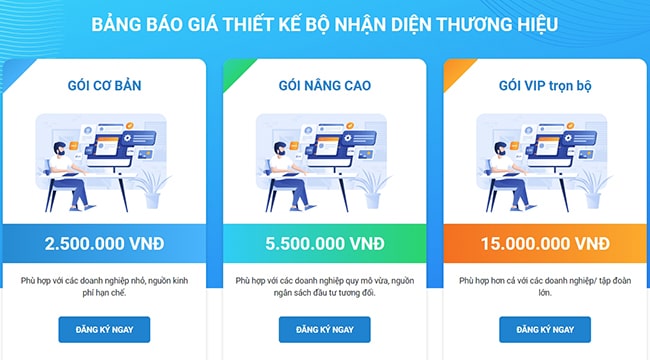 Bảng giá thiết kế bộ nhận diện thương hiệu tại Web4s